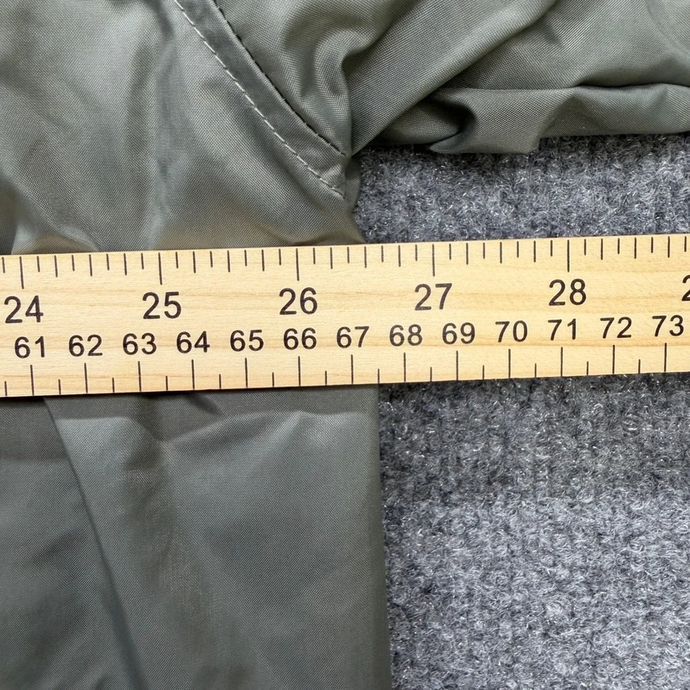 Nike Vintage Windbreaker Jacket Mens XL Olive Green Navy Blue Stripe Full Zip